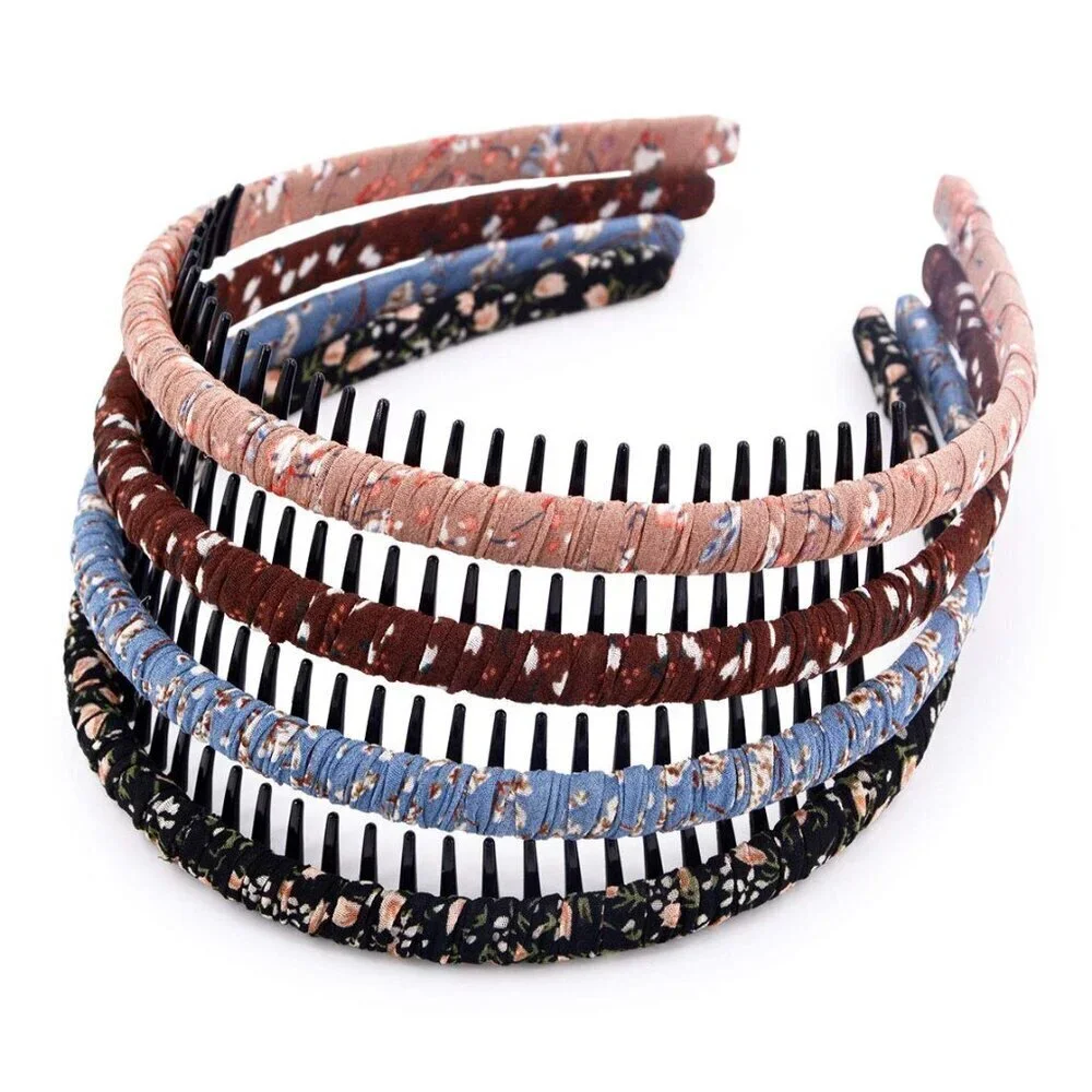 Multicolor Resin Hair Hoop Headband Accessories for Women 4 Pack